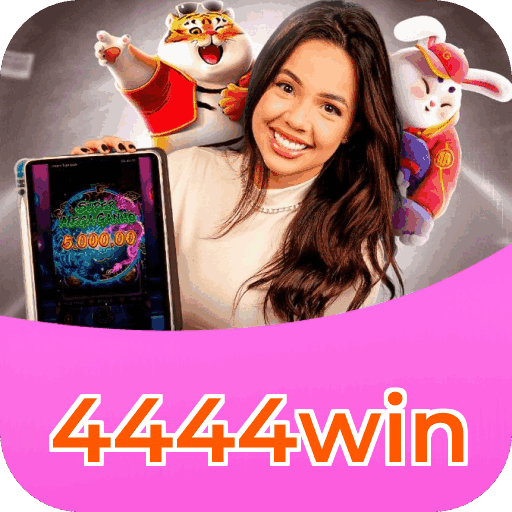 Interface do aplicativo 4444win mostrando jogos disponíveis no iOS e Android
